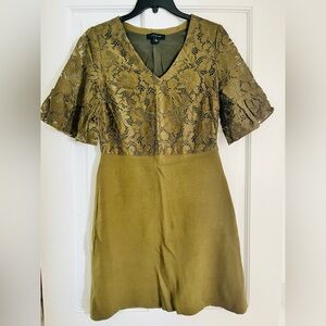 Ann Taylor Olive Lace Dress